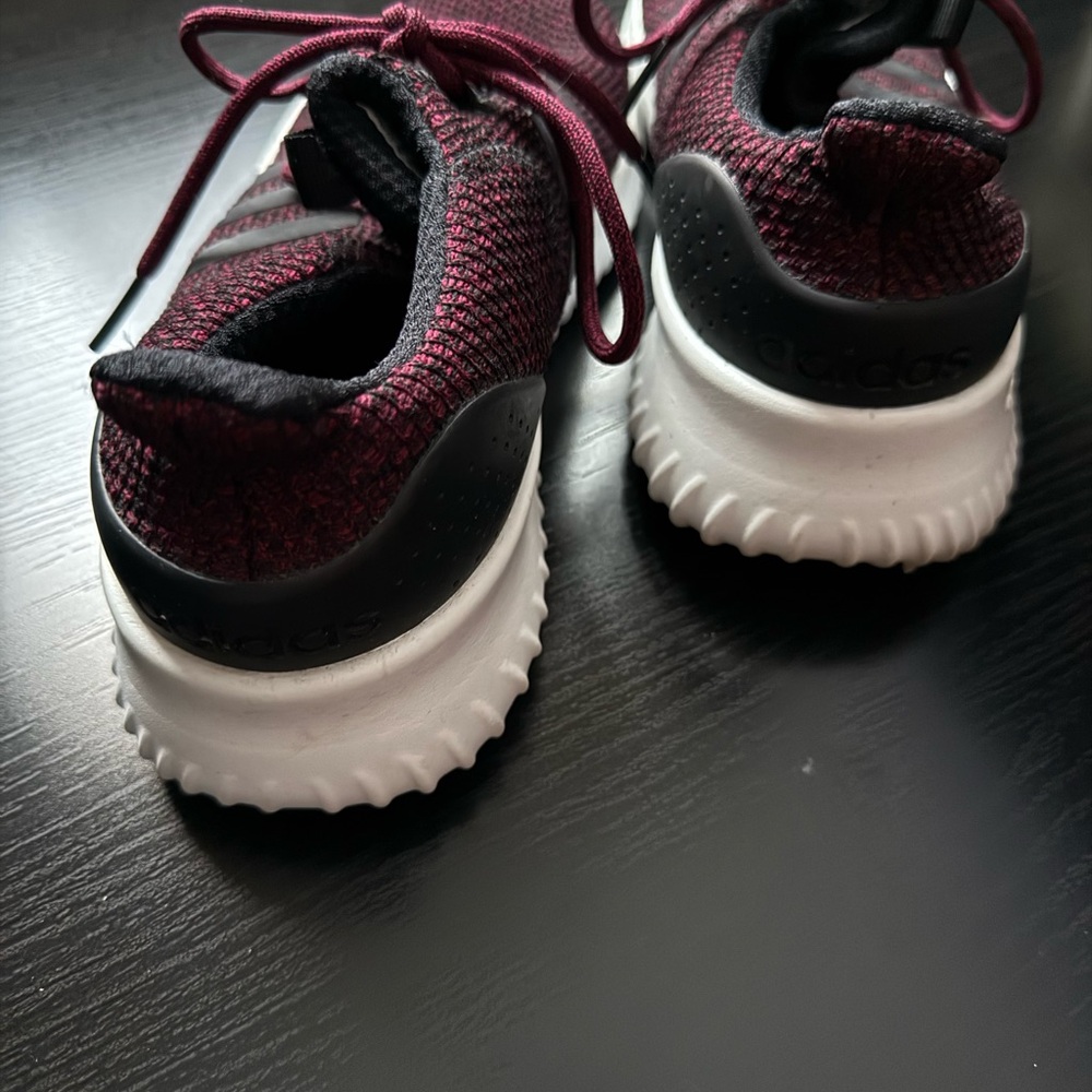 Adidas Cloudfoam Memory Foam Sneakers Maroon Black Women’s Size 9.5 - Picture 4 of 6